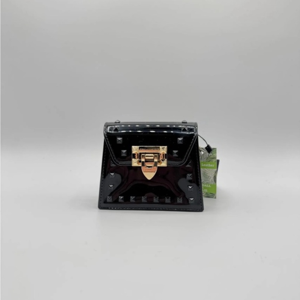 Elegant Black Studded Miniature Handbag